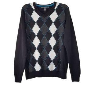 Retrofit Argyle V- Neck Sweater